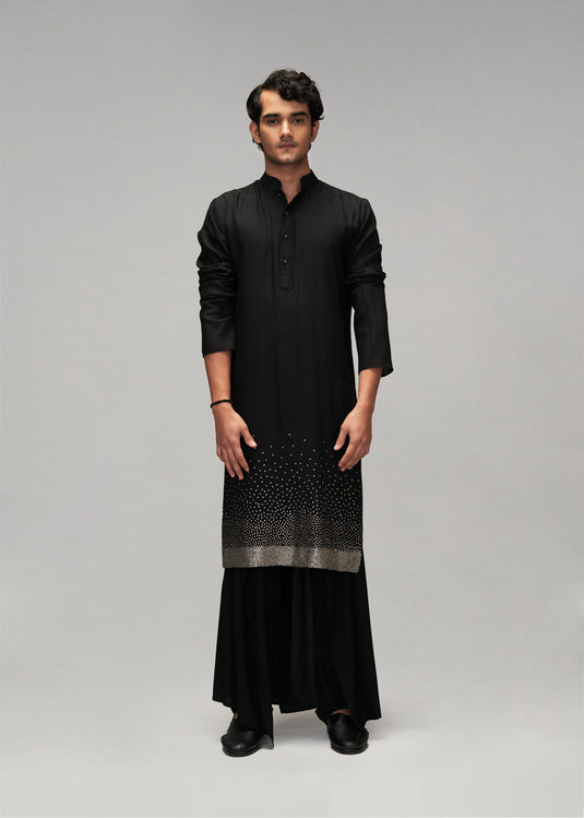 Starlight gradient crystal kurta