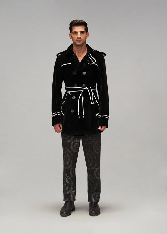 Starlight velvet trench