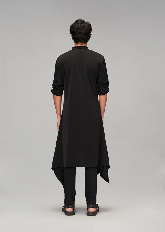 Starlight velvet strip work kurta