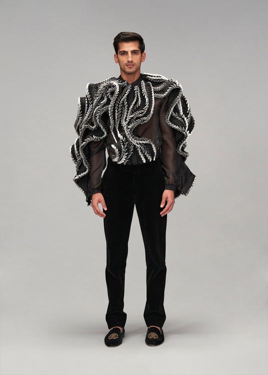 Starlight giant ruffle shirt