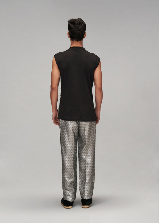 Starlight mixed media embellished top