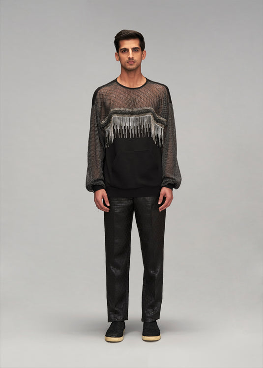 Starlight mixed media jumper