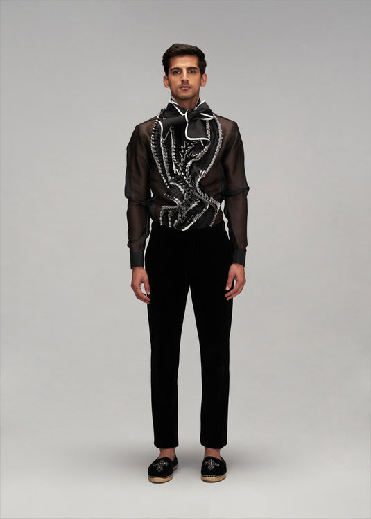 Starlight bow ruffle shirt