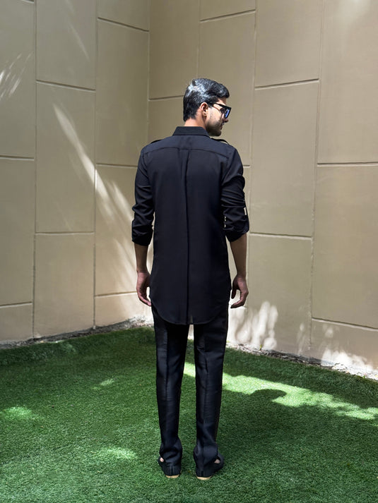 CRYSTAL ROPE PATHAN BLACK