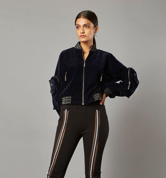 Ultra-Luxe Combat Cropped Bomber