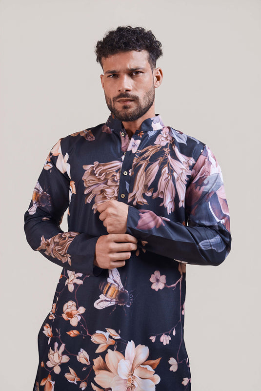 Garden of Eden black bumblebee kurta