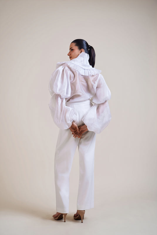 Night white organza bauble shirt