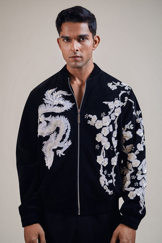 Fuss black cherry blossom bomber