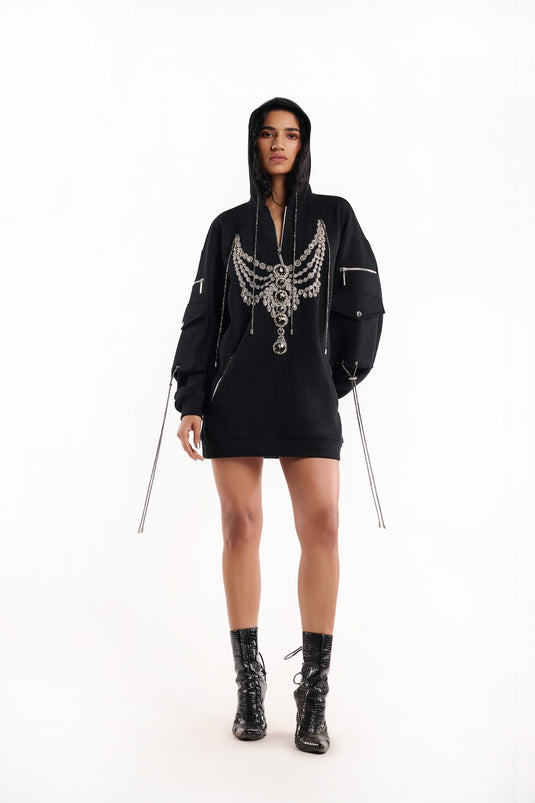 Cosmic Necklace Hoodie Dress