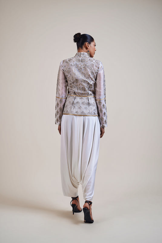 Nightstalker ivory zari jacket