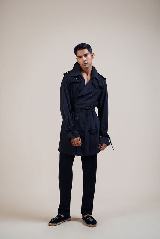 Night black trench