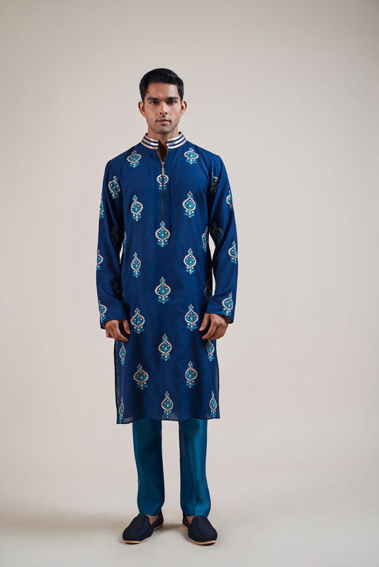 Husn navy bootie kurta