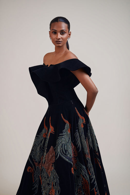 Shan shui phoenix lehenga