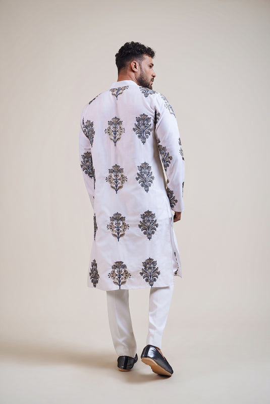 Husn ivory bootie kurta