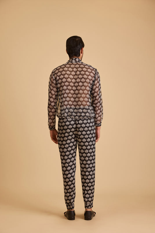 Miraas lotus print peasant top