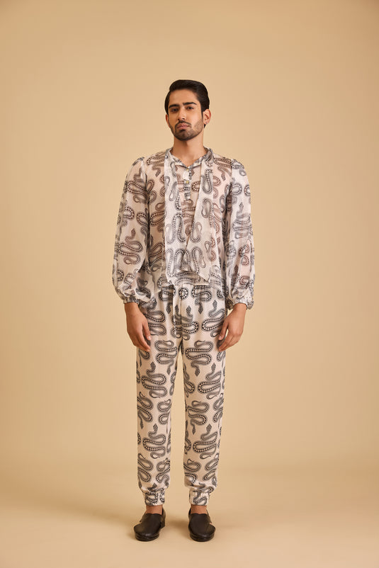 Miraas snake print blousen