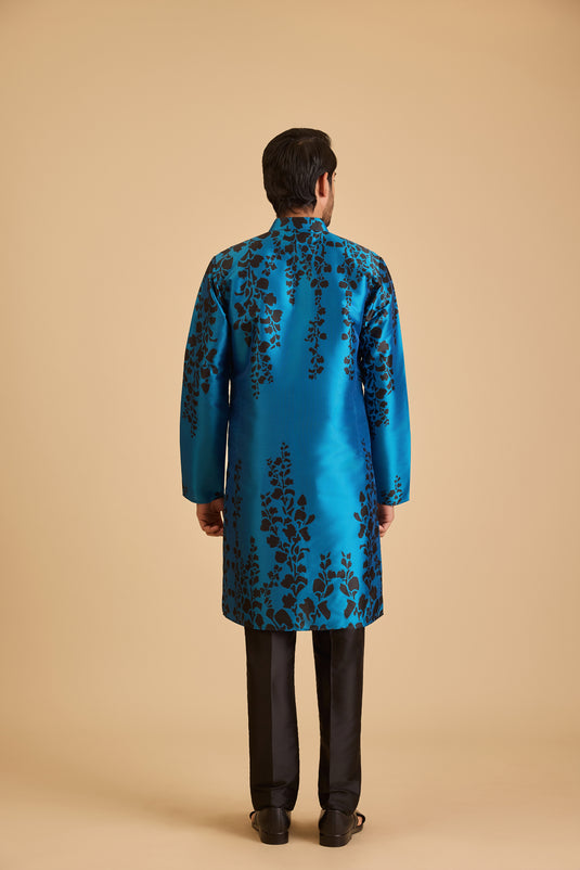 Miraas blue vine print kurta