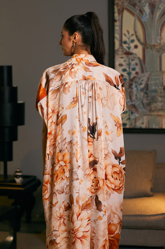 GOE Moth printed kaftan shirt (B)