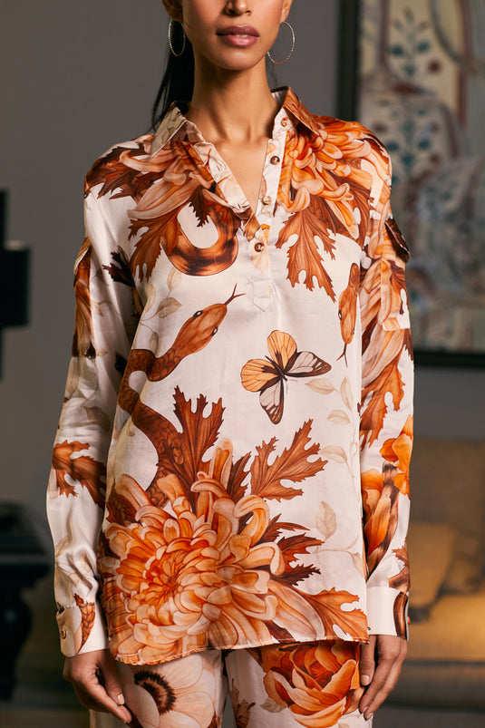 GOE Snake printed kurti co-ord set (C)