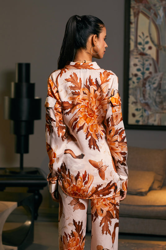 GOE Snake printed kurti co-ord set (C)