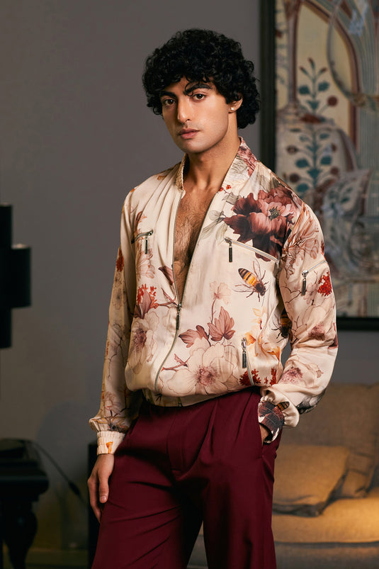 GOE Bee printed bomber (A)