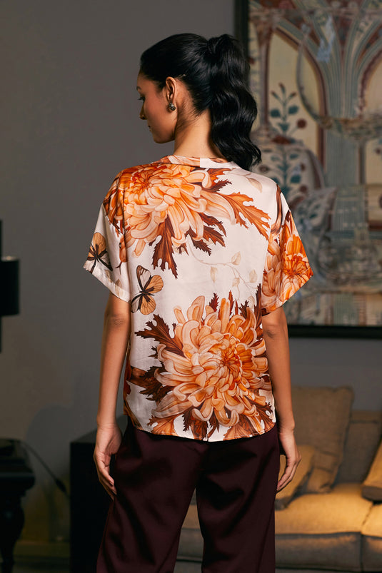 GOE Snake printed bow top (C)