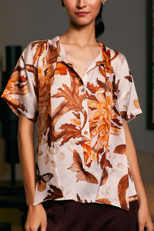 GOE Snake printed bow top (C)