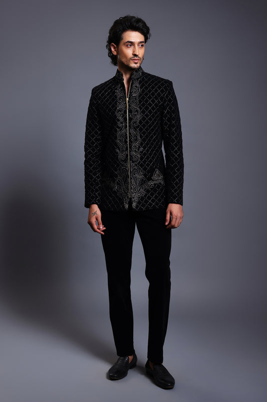 CF baroque bandhgala black