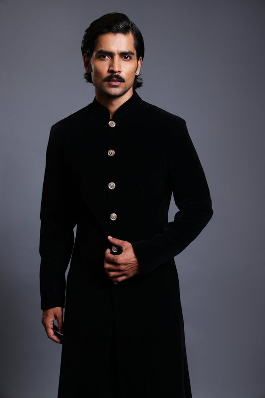 CF classic sherwani emerald