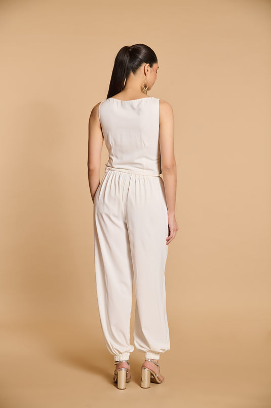 Spectrum crystal rope sheer top