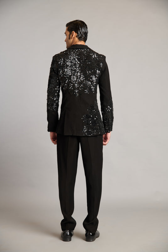 NS sequin floral suit