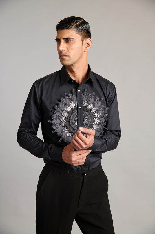 NS 3D mandala crest shirt