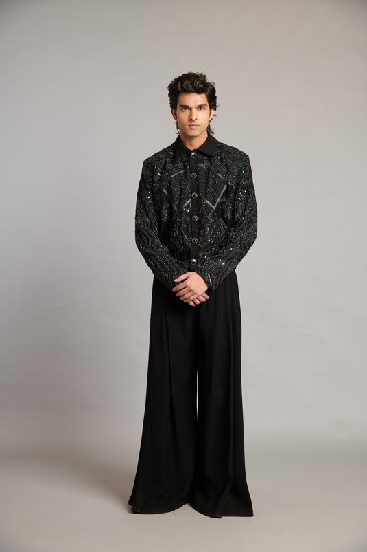 NS mixed-media varsity