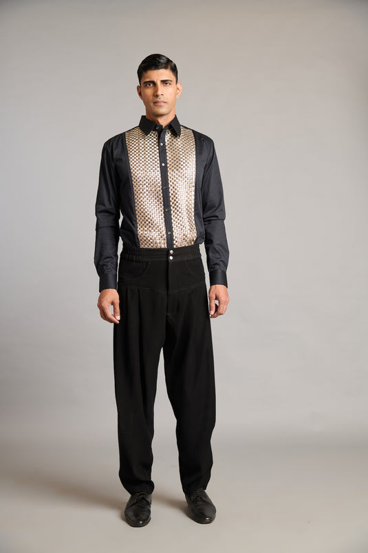 NS intrecciato tux shirt