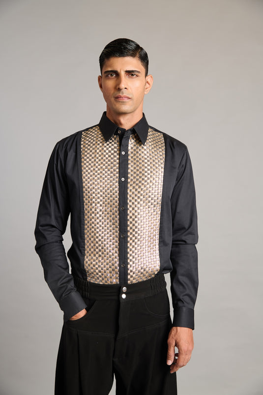 NS intrecciato tux shirt