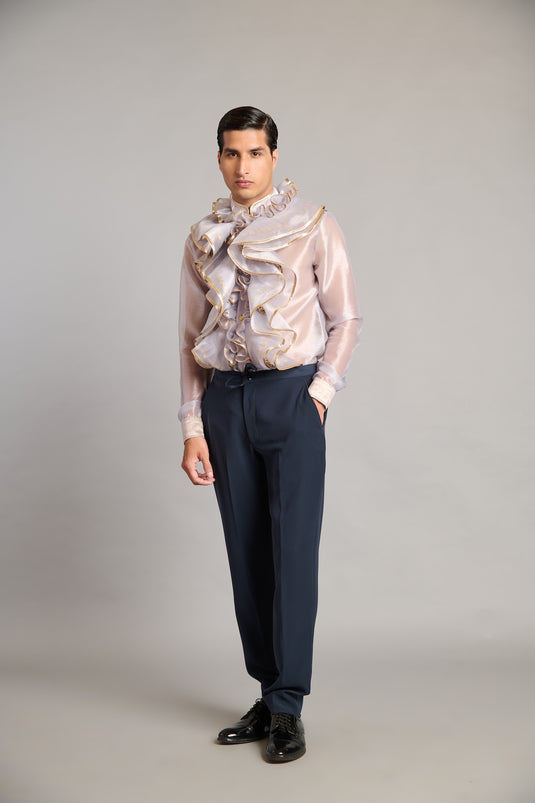 NS steel ruffle shirt