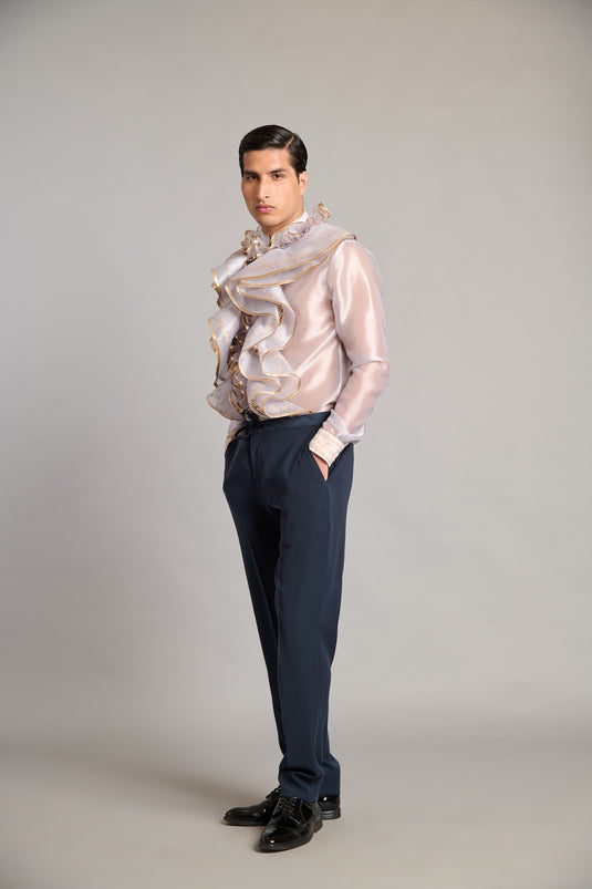 NS steel ruffle shirt