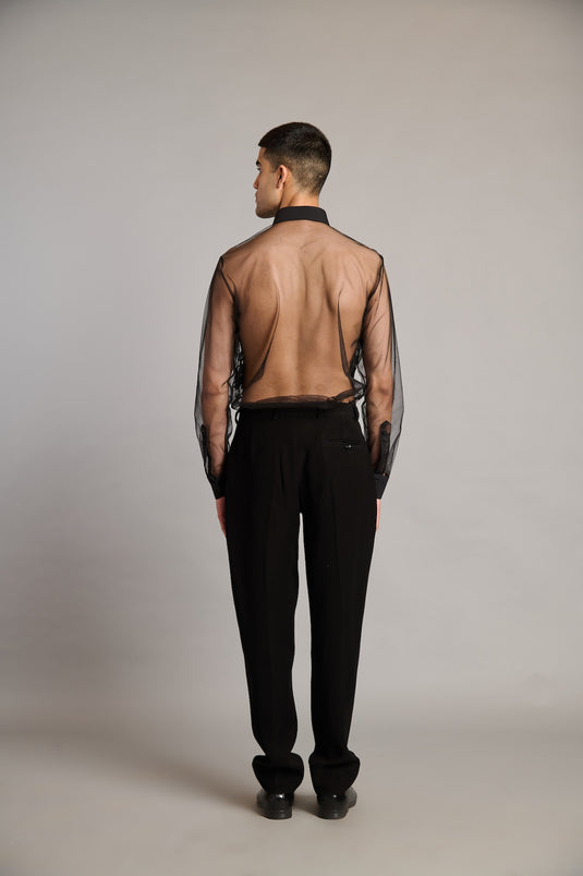 NS sheer floral shirt