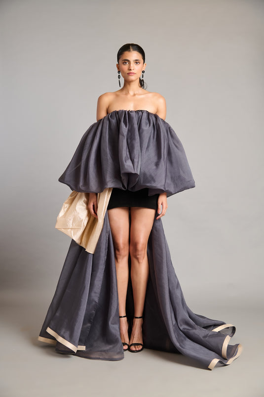 NS gold charcoal bauble mini