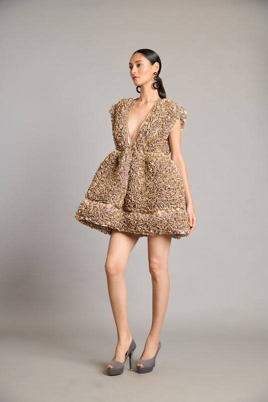 NS gold ruffle baby doll