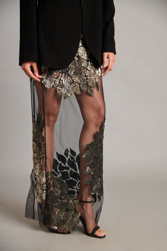 NS sequin sheer skirt