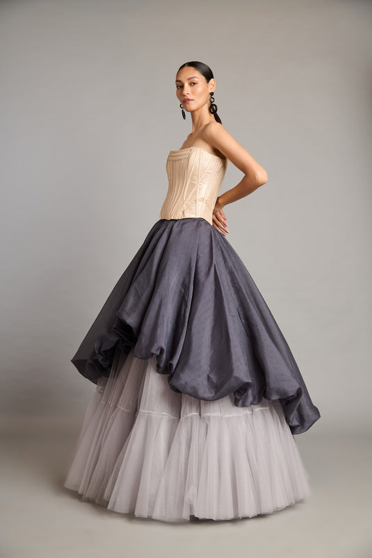 NS gold quilted corset