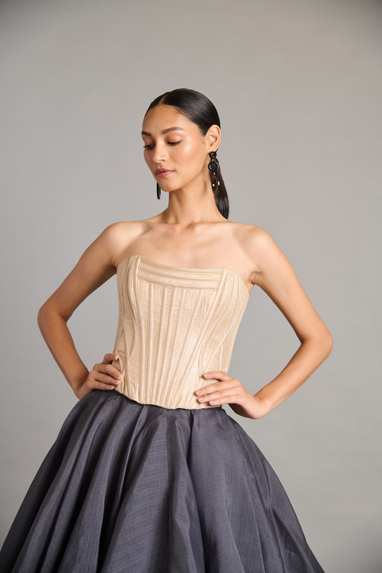 NS gold quilted corset