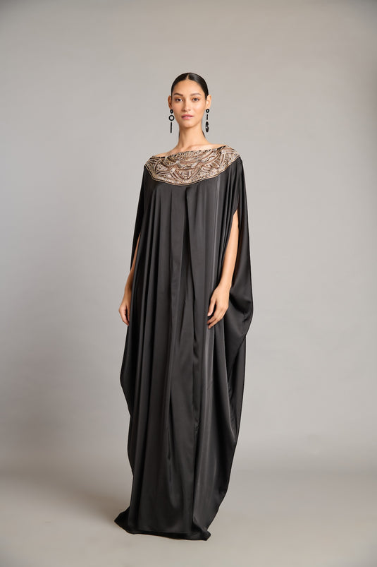 NS black zari kaftan