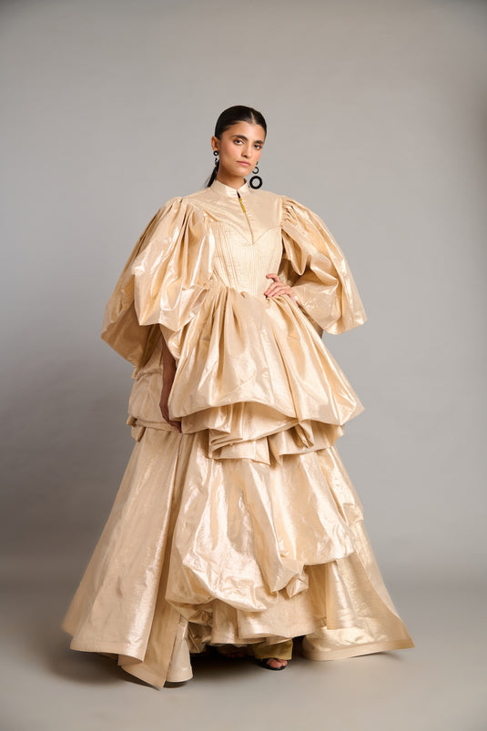 NS gold bauble layered skirt