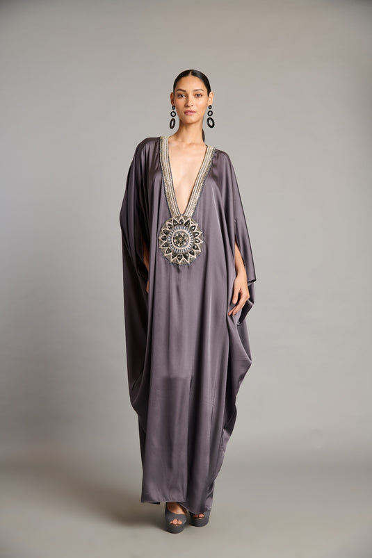 NS charcoal mandala kaftan