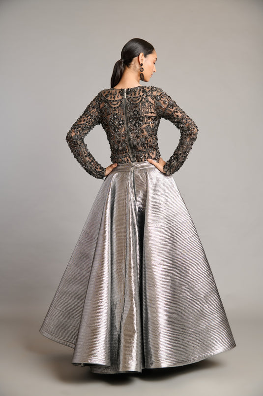NS quilted asymmetric skirt
