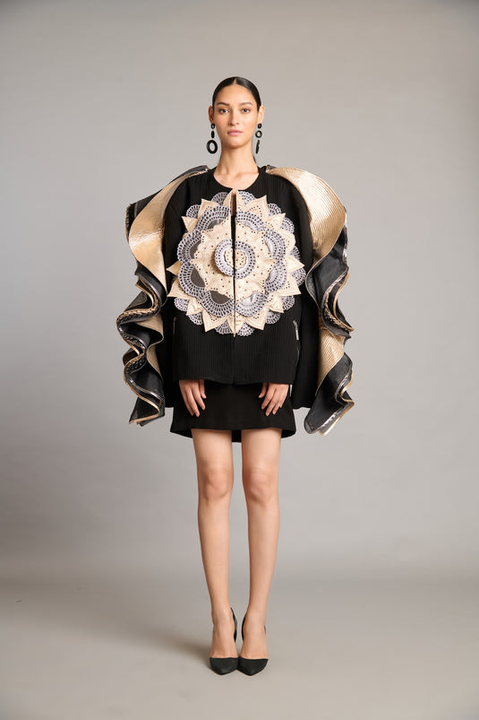 NS 3D mandala ruffle jacket