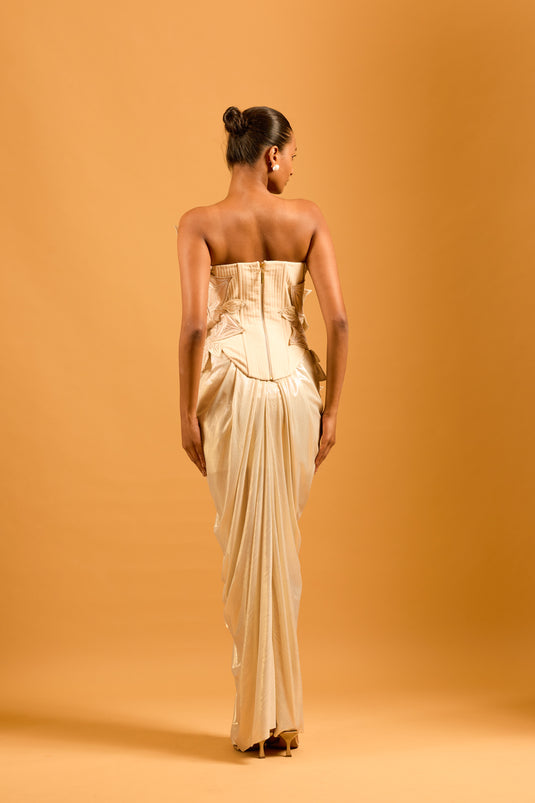 Trifecta ivory flower corset