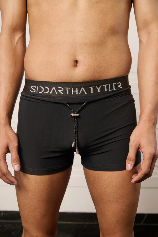 Resort black on black layered trunk